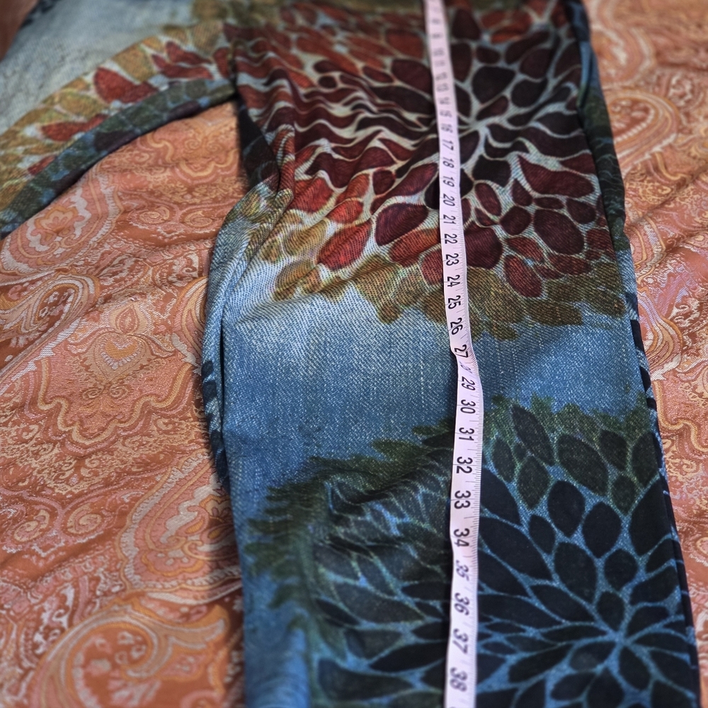 Source Unknown Multicolor Floral Wide Leg Pants - Picture 3 of 9